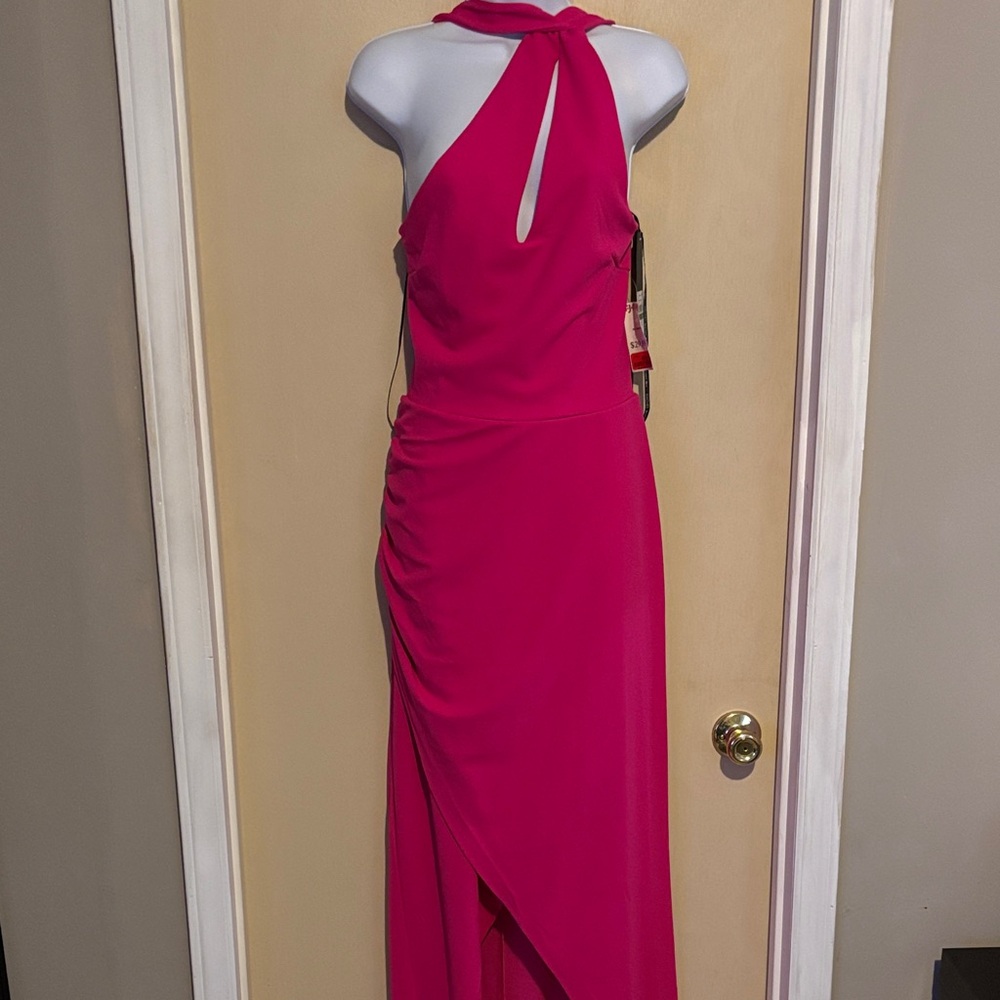 RACHEL ROY: Elegant Pink Sizzle Halter Dress